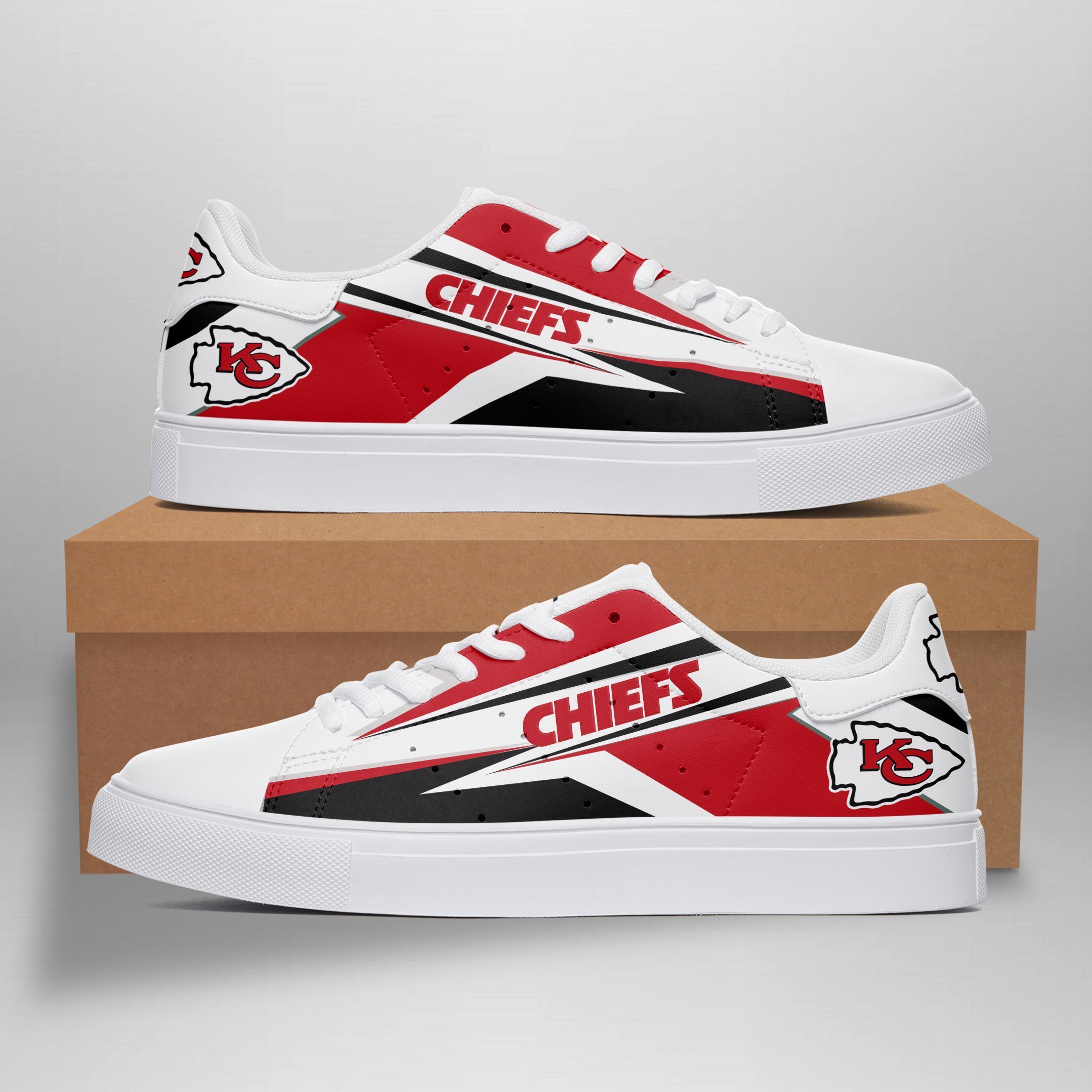 JWFancy Kansas City Chiefs Skate Stan Shoes Sneakes For Men And Women