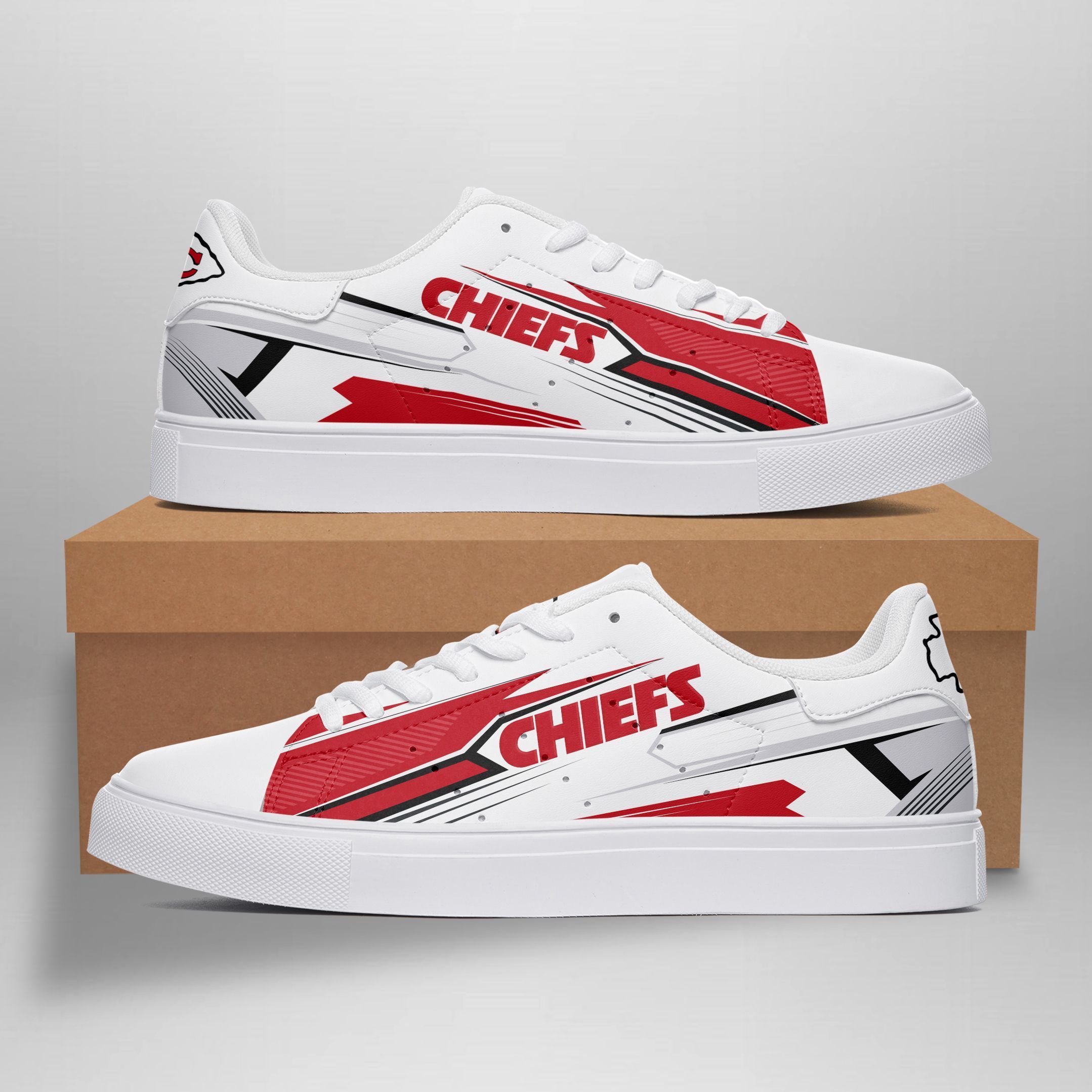 JWFancy Kansas City Chiefs Skate Stan Shoes Sneakes For Men And Women