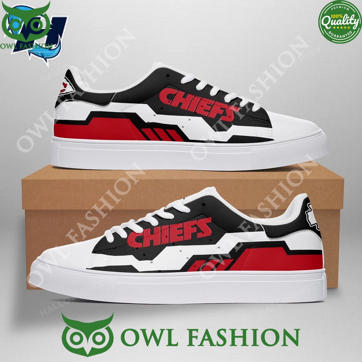 JWFancy Kansas City Chiefs Skate Stan Shoes Sneakes For Men And Women