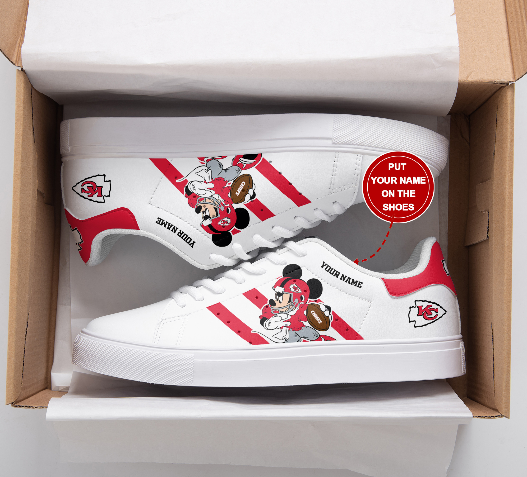 JWFancy Kansas City Chiefs Skate Stan Shoes Sneakes For Men And Women
