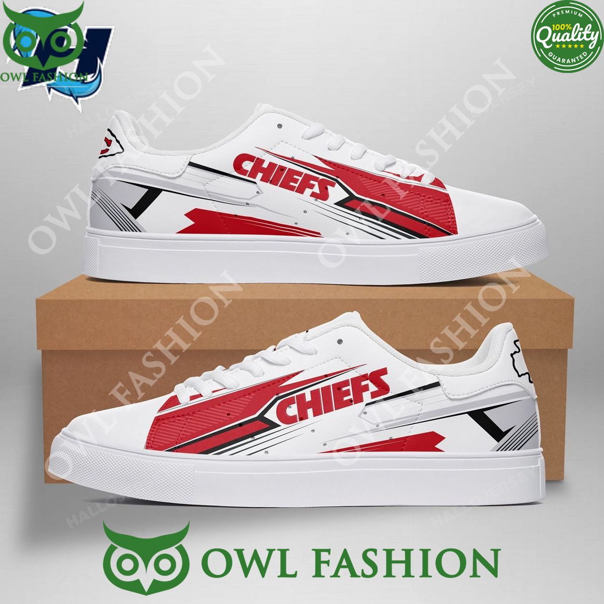 JWFancy Kansas City Chiefs Skate Stan Shoes Sneakes For Men And Women
