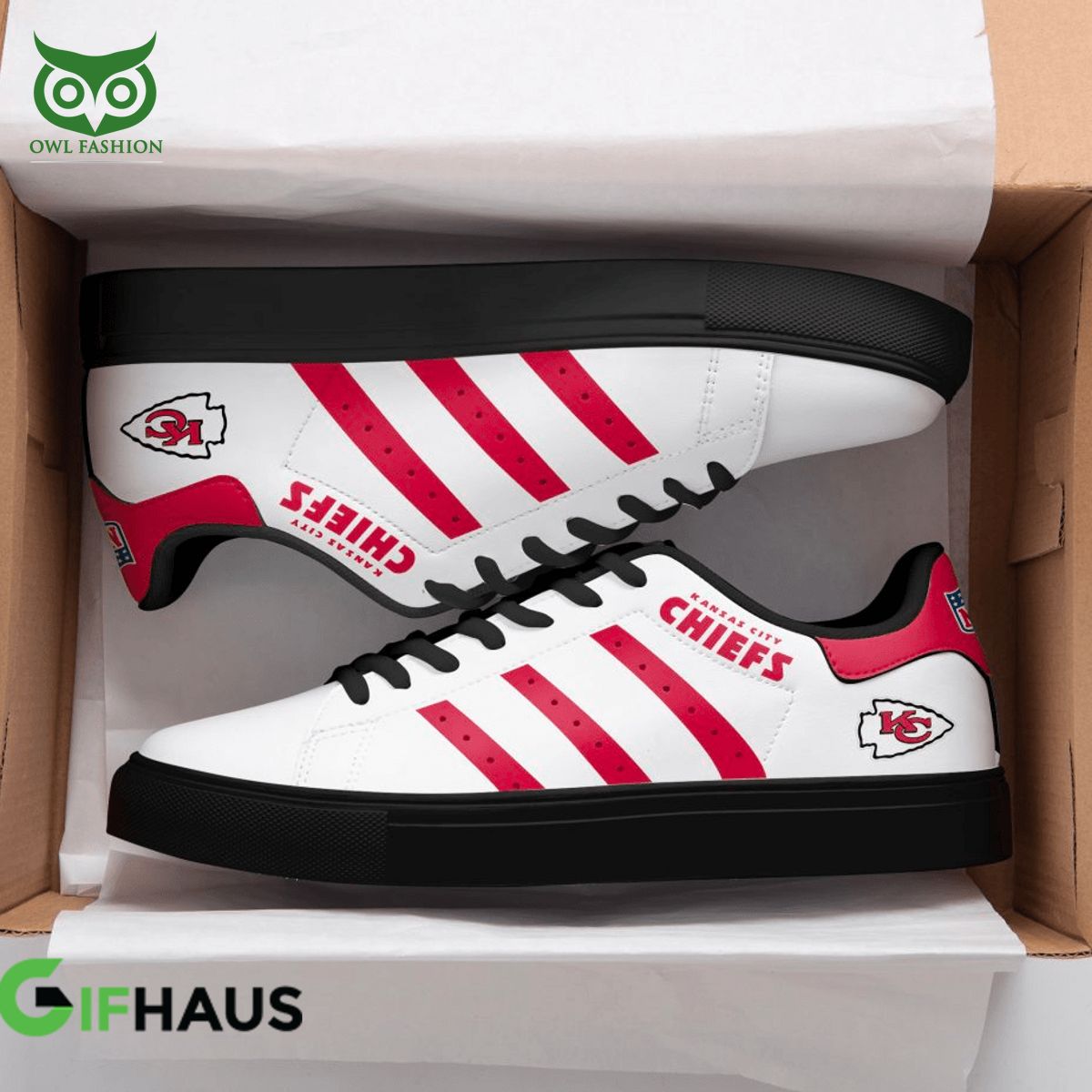 JWFancy Kansas City Chiefs Skate Stan Shoes Sneakes For Men And Women