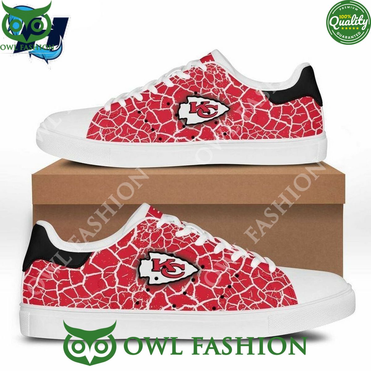 JWFancy Kansas City Chiefs Skate Stan Shoes Sneakes For Men And Women