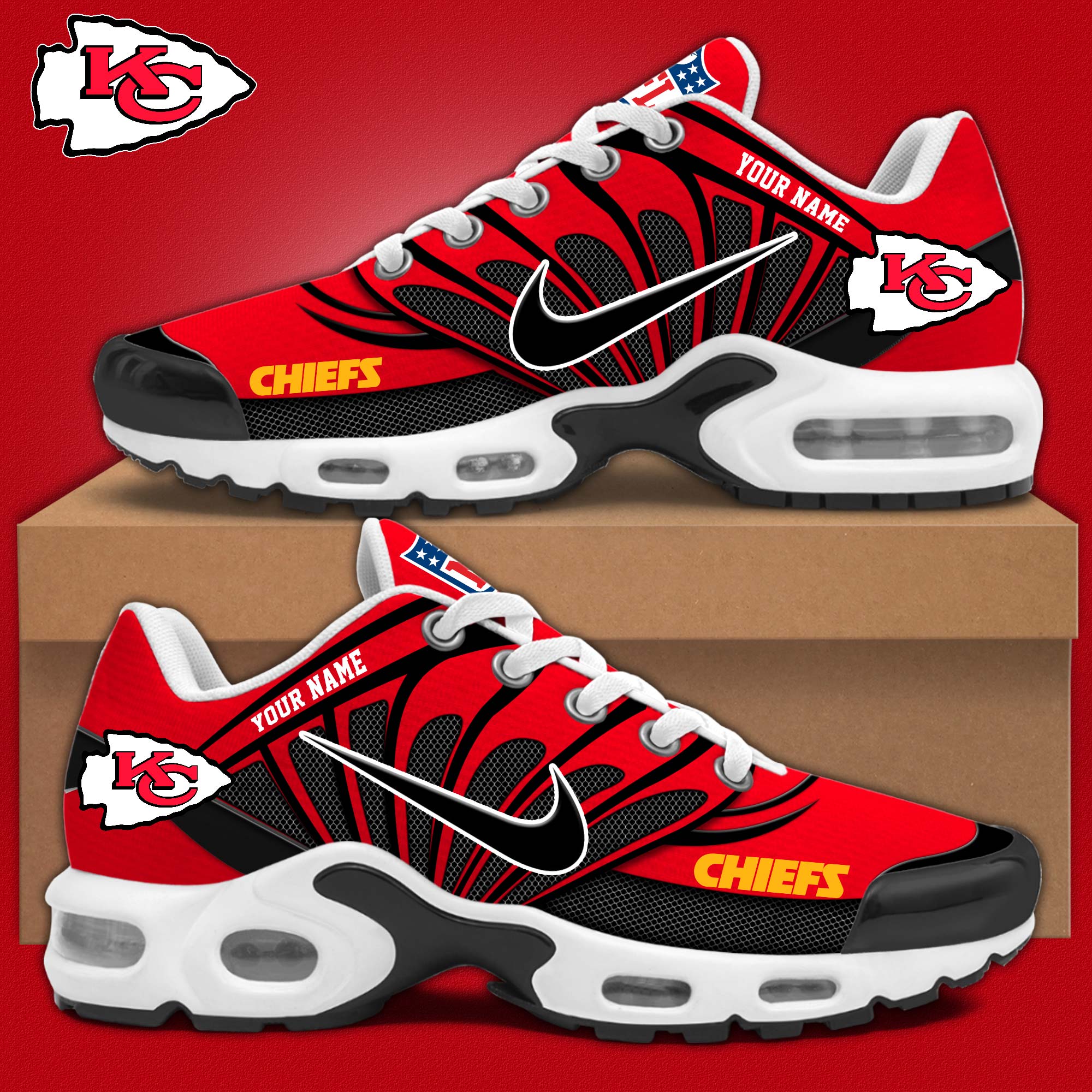 JWFancy Kansas City Chiefs TN Shoes Sneakers For Men And Women
