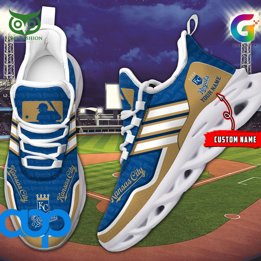 JWFancy Kansas City Royals Max Soul Shoes Sneakers For Men And Women