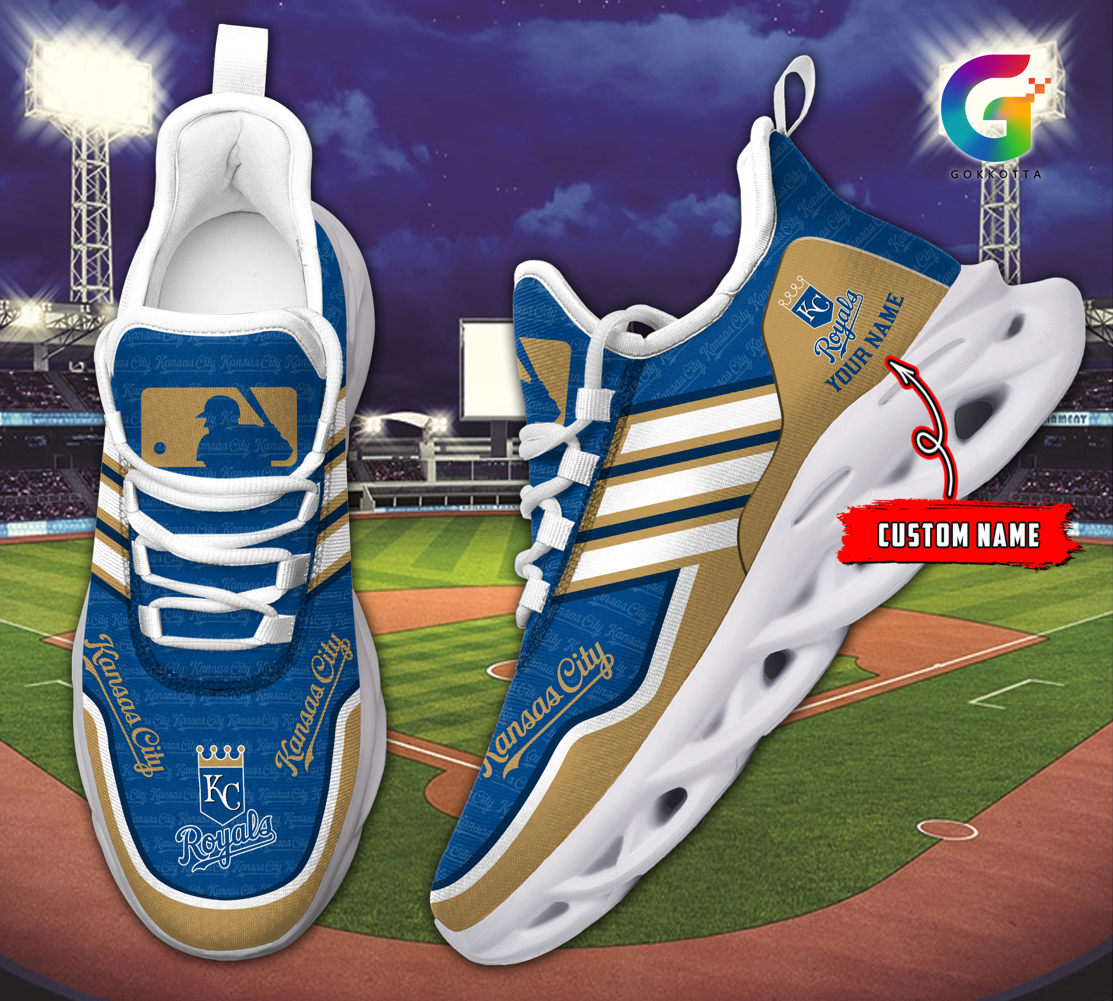 JWFancy Kansas City Royals MLB Max Soul Shoes Sneakers For Men And Women