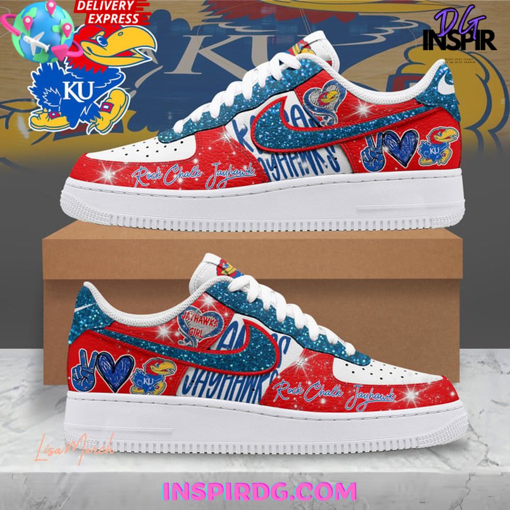 JWFancy Kansas Jayhawks Air Low-Top Sneakers Shoes For Men And Women