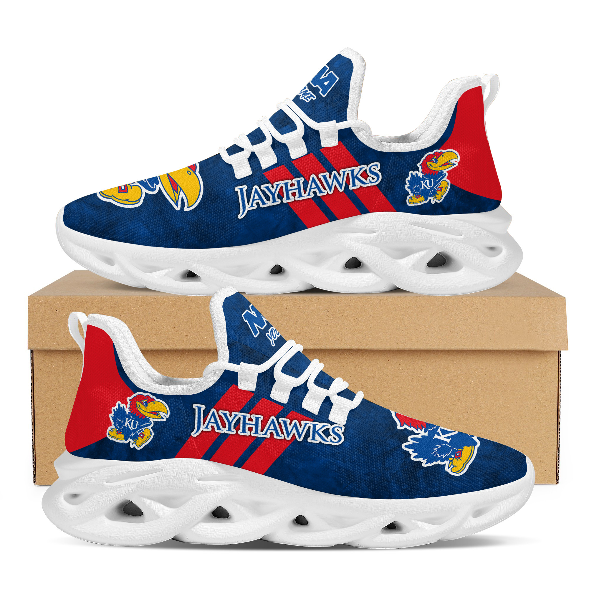 JWFancy Kansas Jayhawks Max Soul Shoes Sneakers For Men And Women
