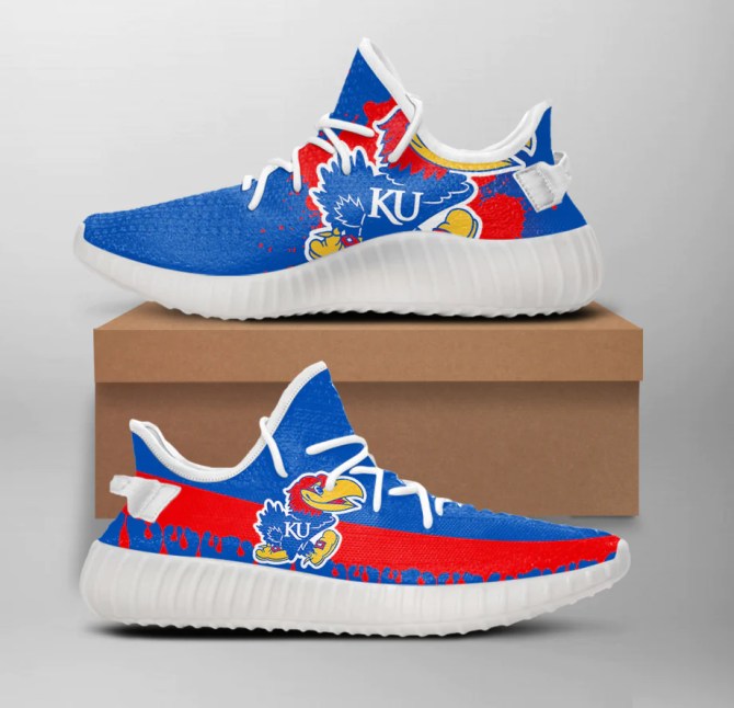 JWFancy Kansas Jayhawks Yeezy Boost Shoes For Men And Women
