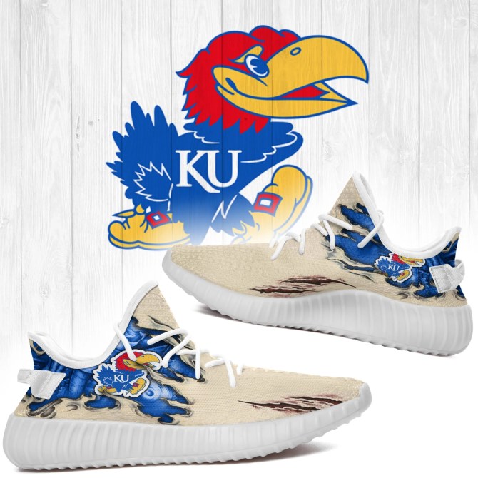 JWFancy Kansas Jayhawks Yeezy Boost Shoes For Men And Women