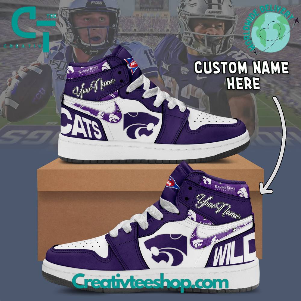 JWFancy Kansas State Wildcats AJ1 High Sneakers Shoes For Men And Women