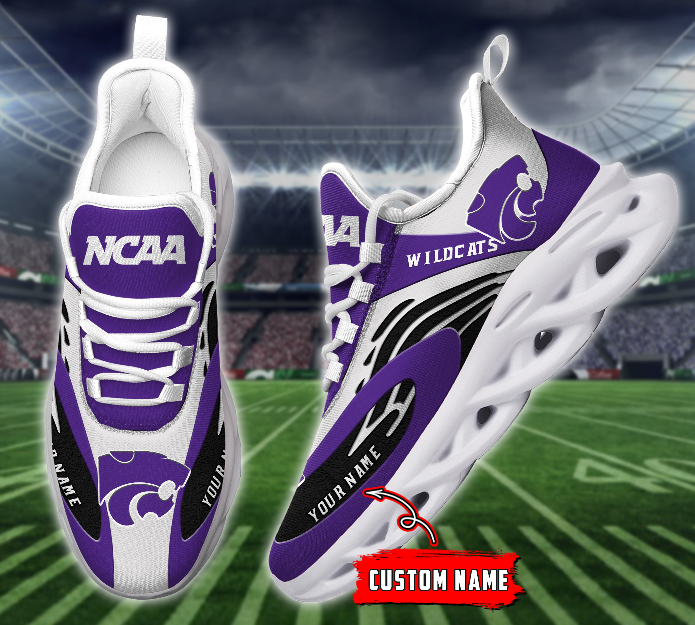 JWFancy Kansas State Wildcats NCAA Max Soul Shoes Sneakers For Men And Women