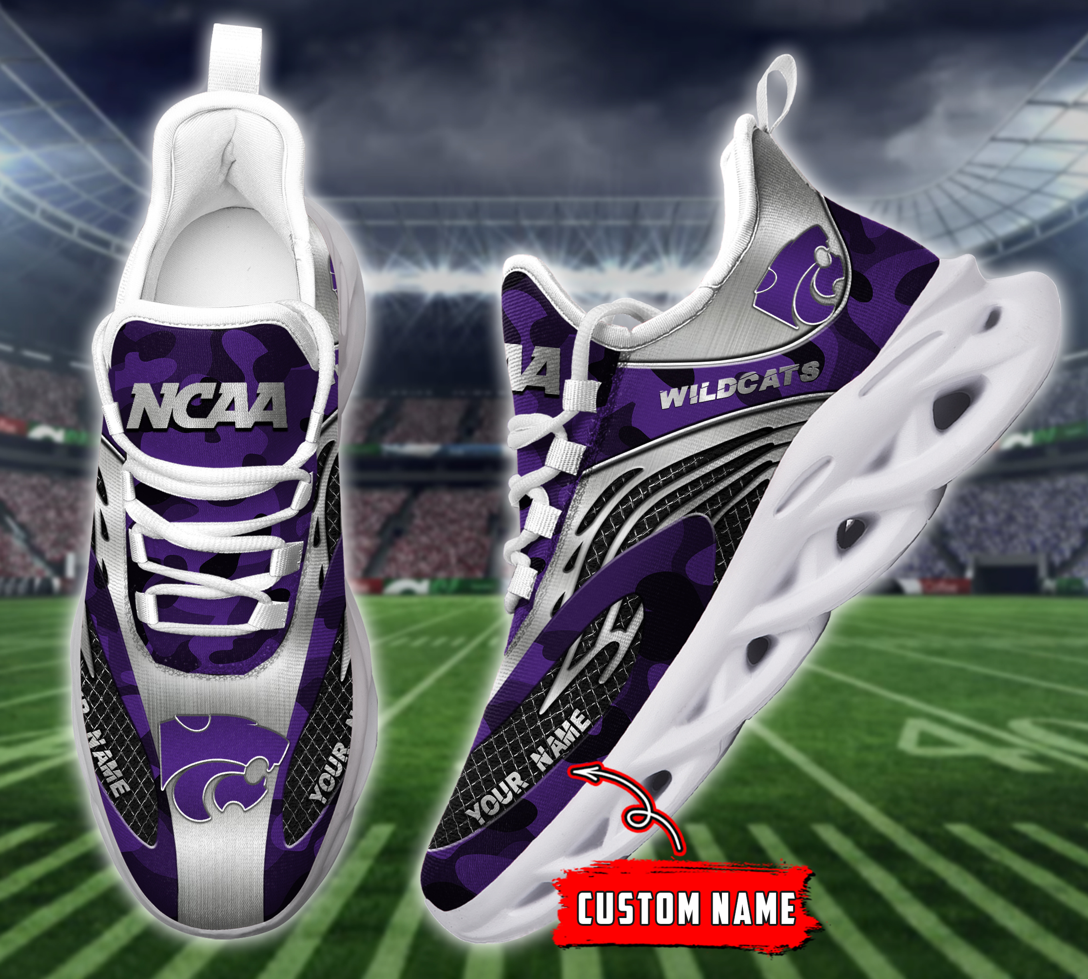 JWFancy Kansas State Wildcats NCAA Max Soul Shoes Sneakers For Men And Women