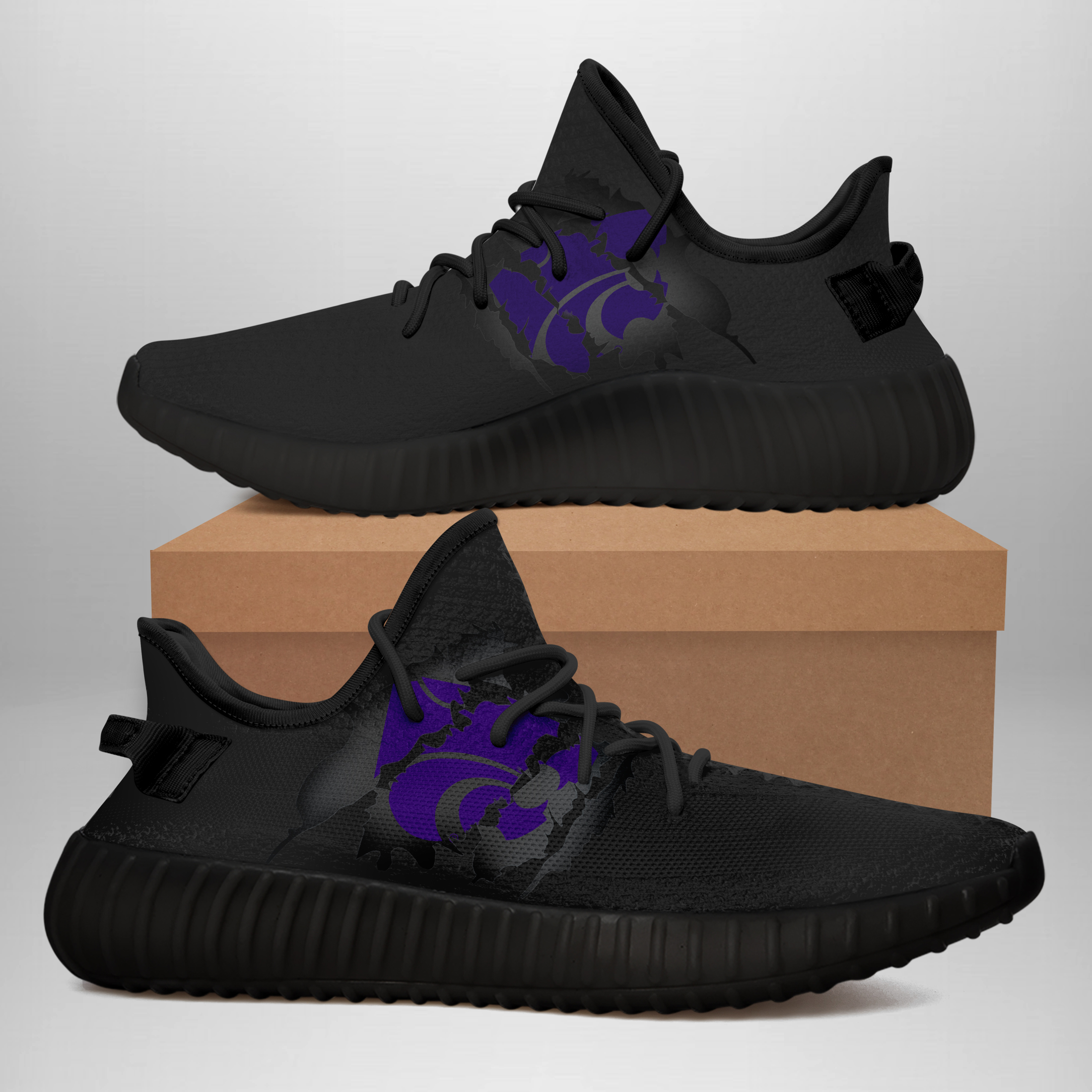 JWFancy Kansas State Wildcats Yeezy Boost Shoes For Men And Women