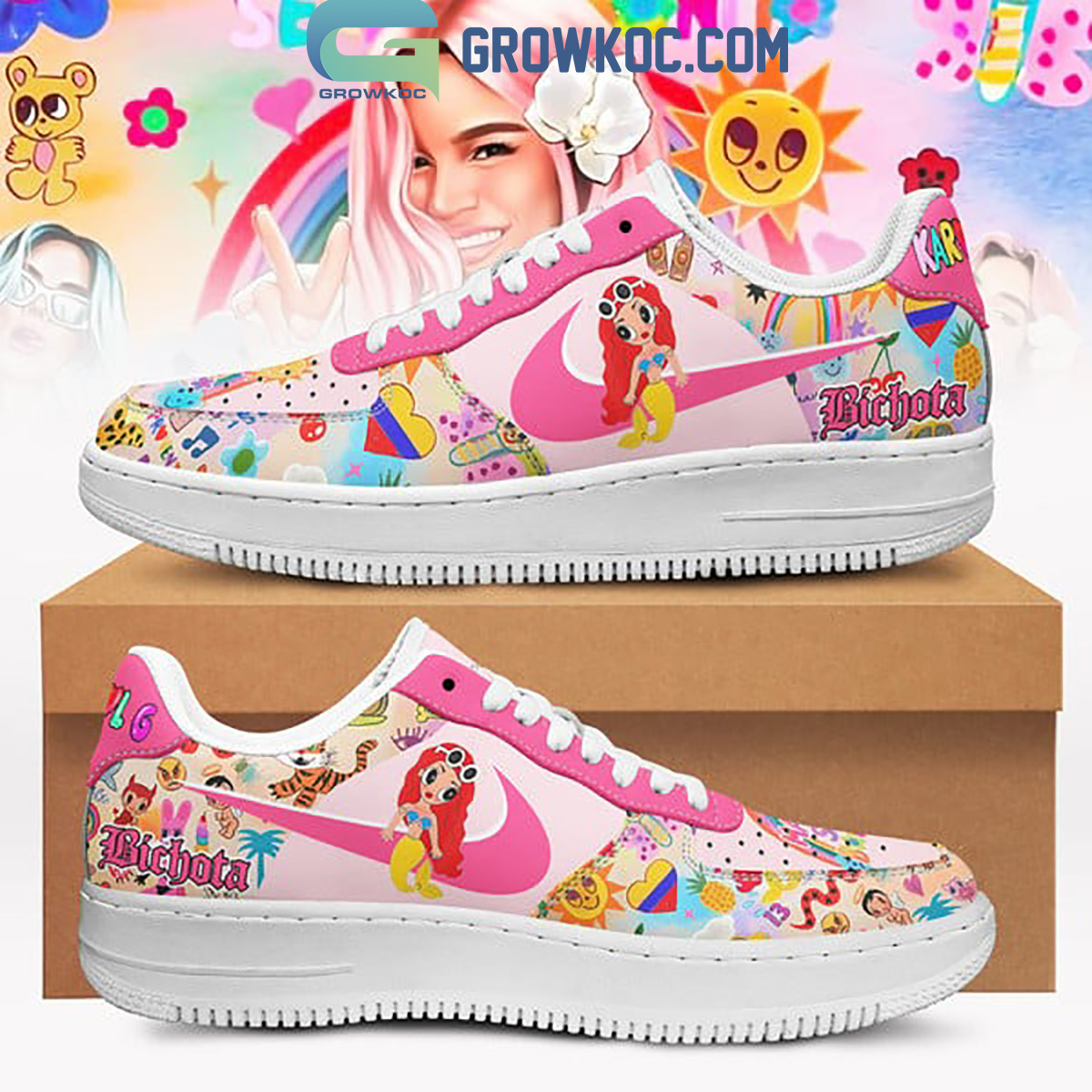 JWFancy Karol G Air Low-Top Sneakers Shoes For Men And Women