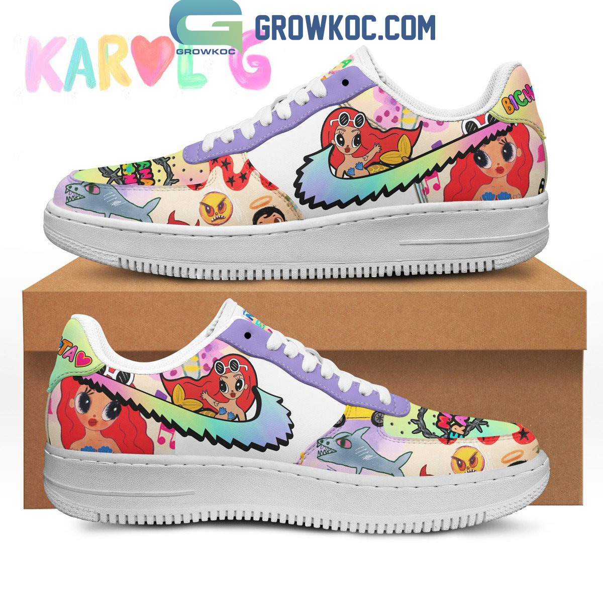 JWFancy Karol G Air Low-Top Sneakers Shoes For Men And Women