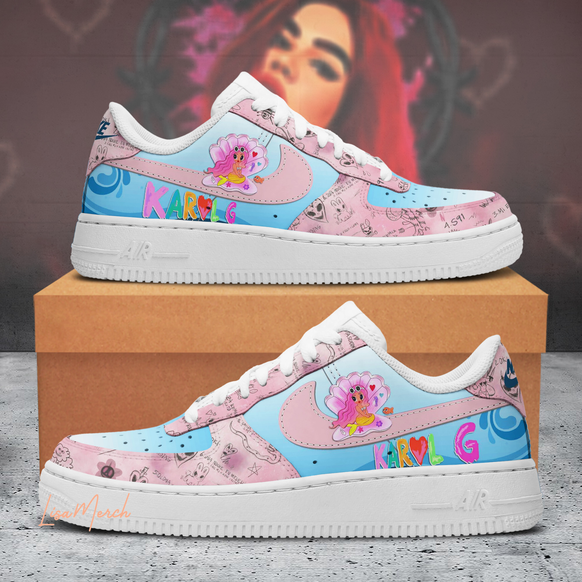JWFancy Karol G Air Low-Top Sneakers Shoes For Men And Women