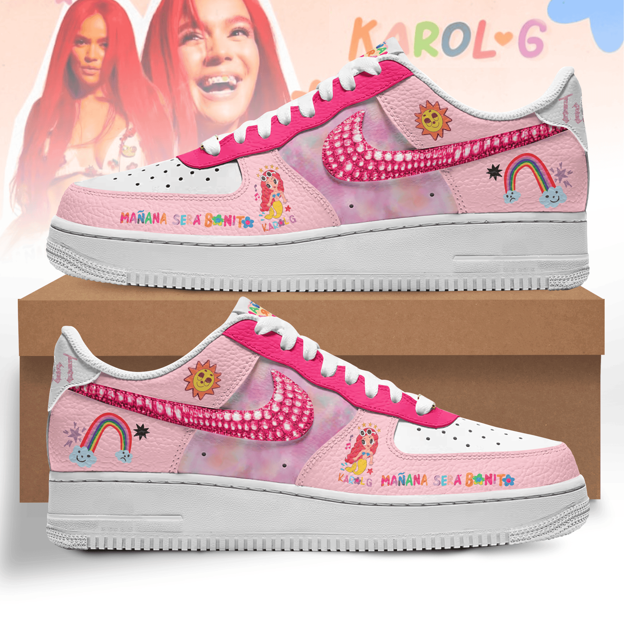 JWFancy Karol G Air Low-Top Sneakers Shoes For Men And Women
