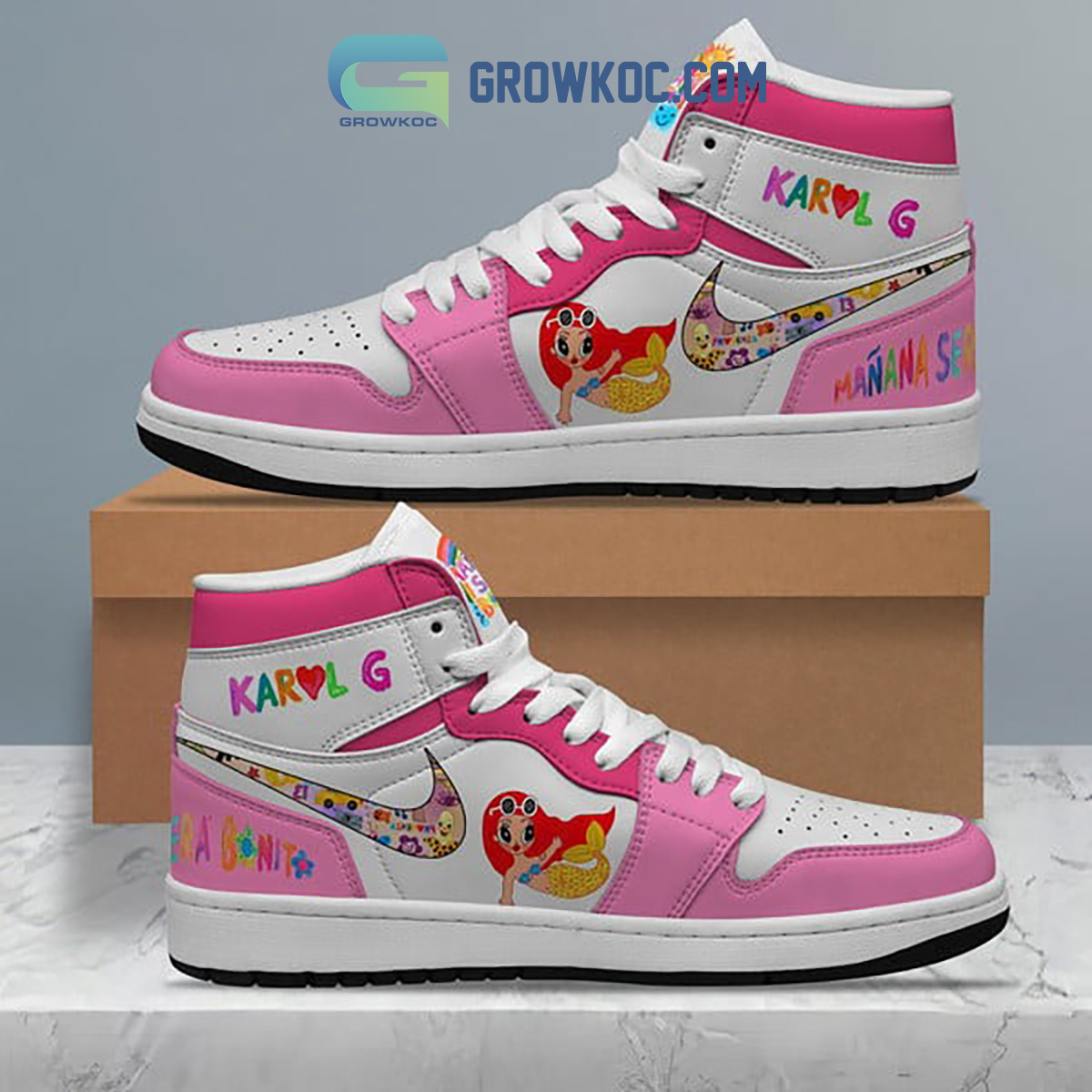 JWFancy Karol G AJ1 High Sneakers Shoes For Men And Women