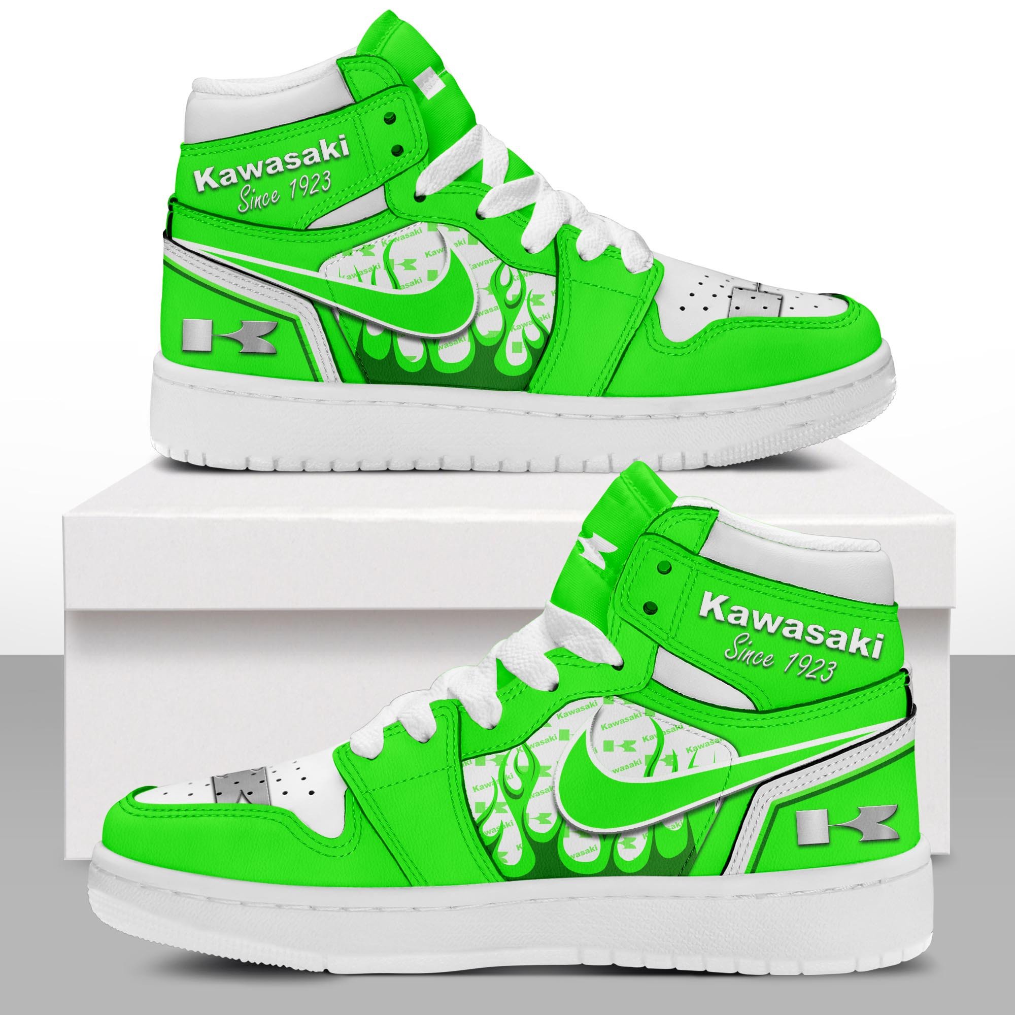 JWFancy Kawasaki AJ1 High Sneakers Shoes For Men And Women