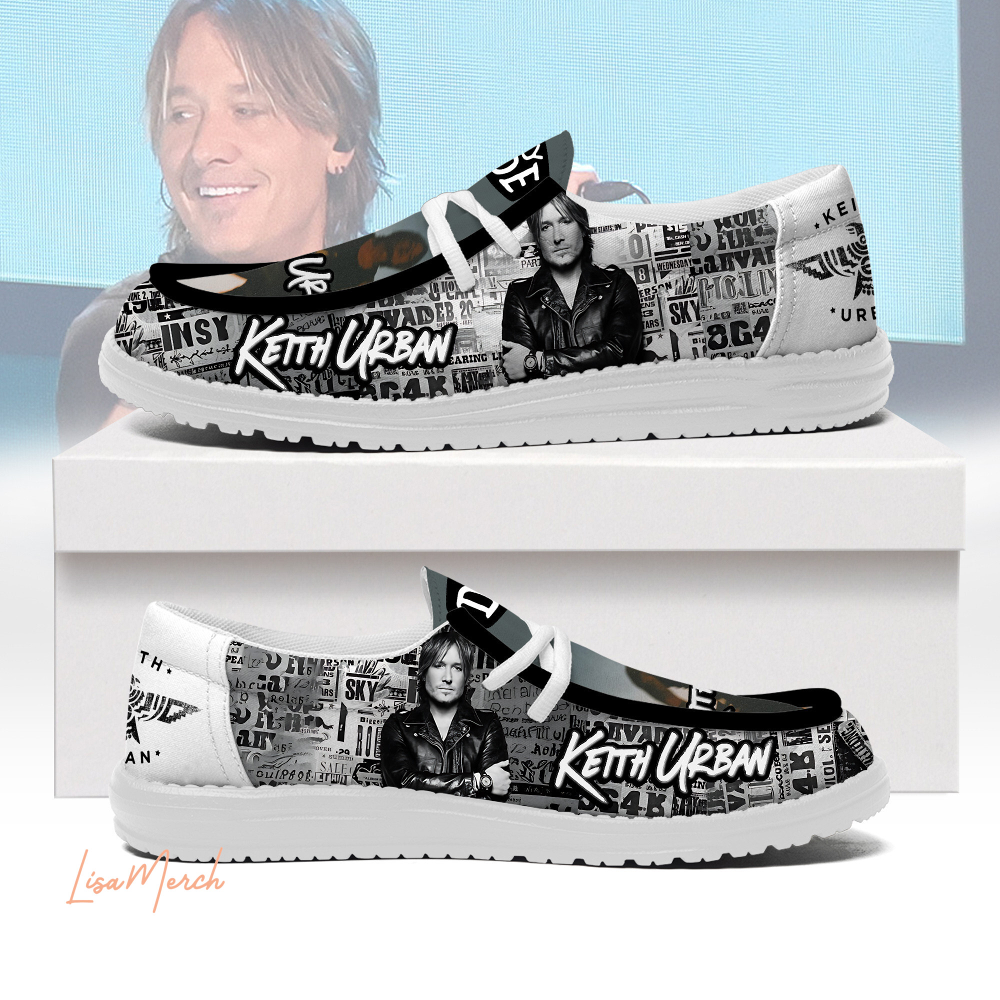 JWFancy Keith Urban Hey Dude Shoes Wally Men's Lace Up Loafers Comfortable For Men And Women