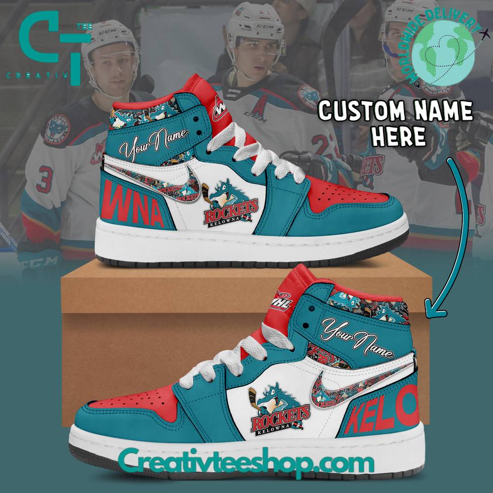 JWFancy Kelowna Rockets AJ1 High Sneakers Shoes For Men And Women