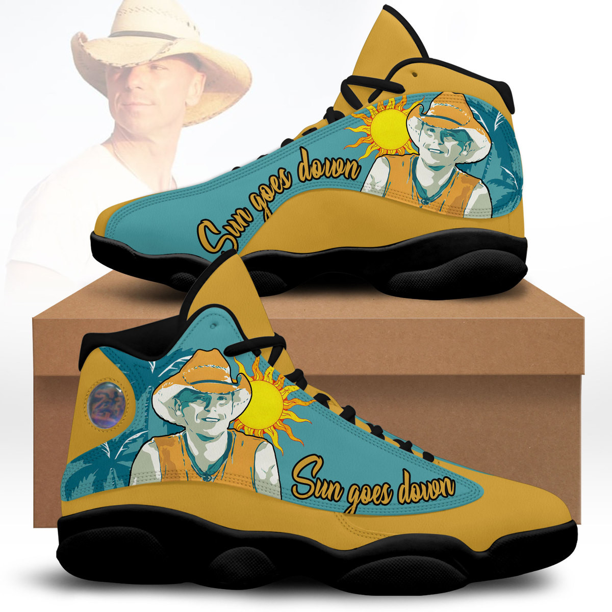 JWFancy Kenny Chesney AJ13 Sneakers Shoes For Men And Women