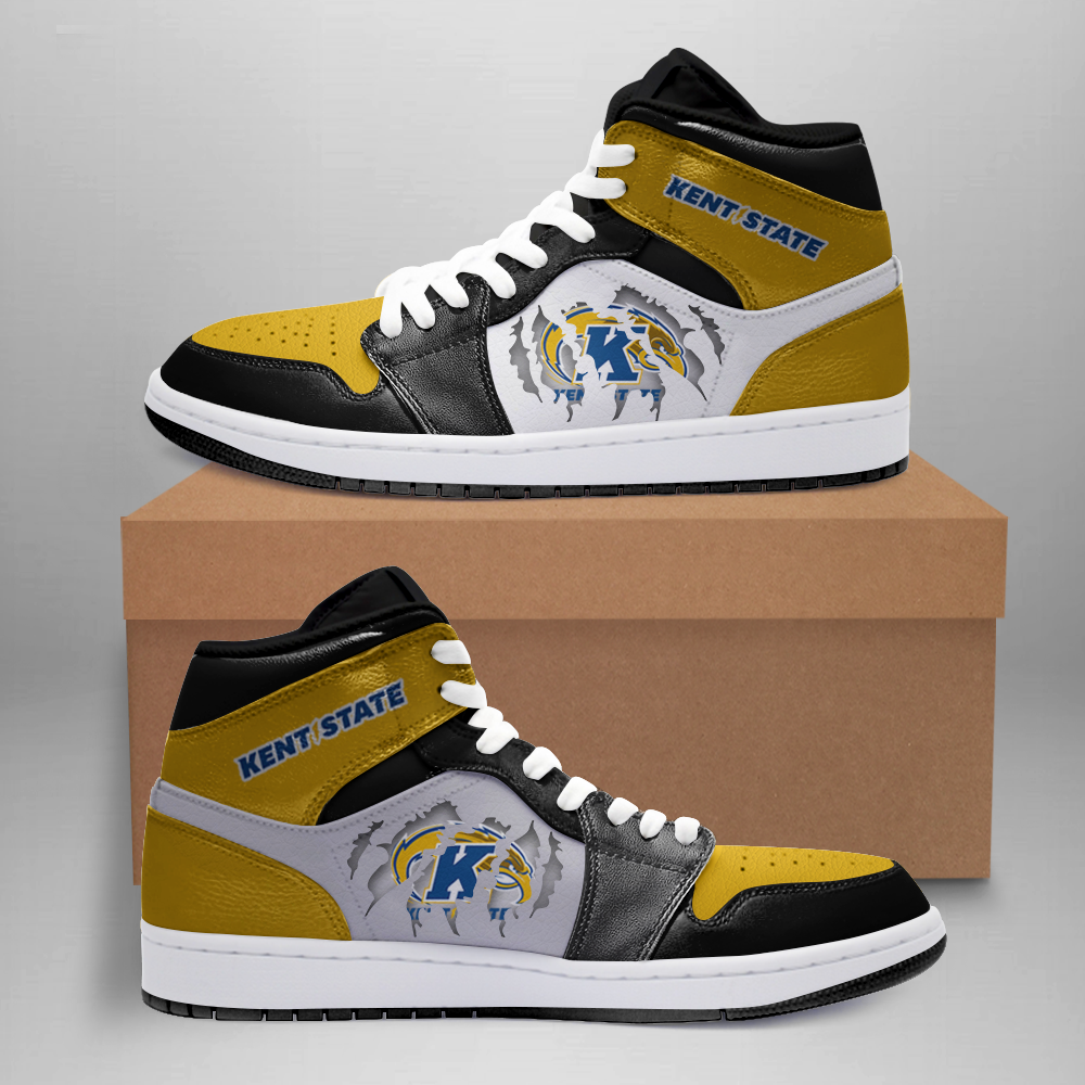 JWFancy Kent State Golden AJ1 High Sneakers Shoes For Men And Women