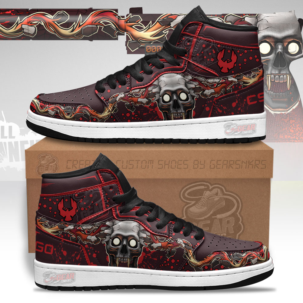 JWFancy Kill Confirmed USP-S Counter Strike Skins AJ1 High Sneakers Shoes For Men And Women