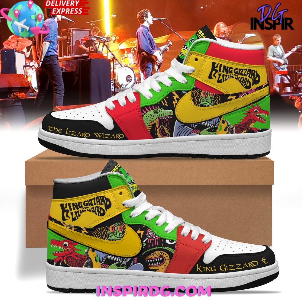 JWFancy King Gizzard & the Lizard Wizard AJ1 High Sneakers Shoes For Men And Women