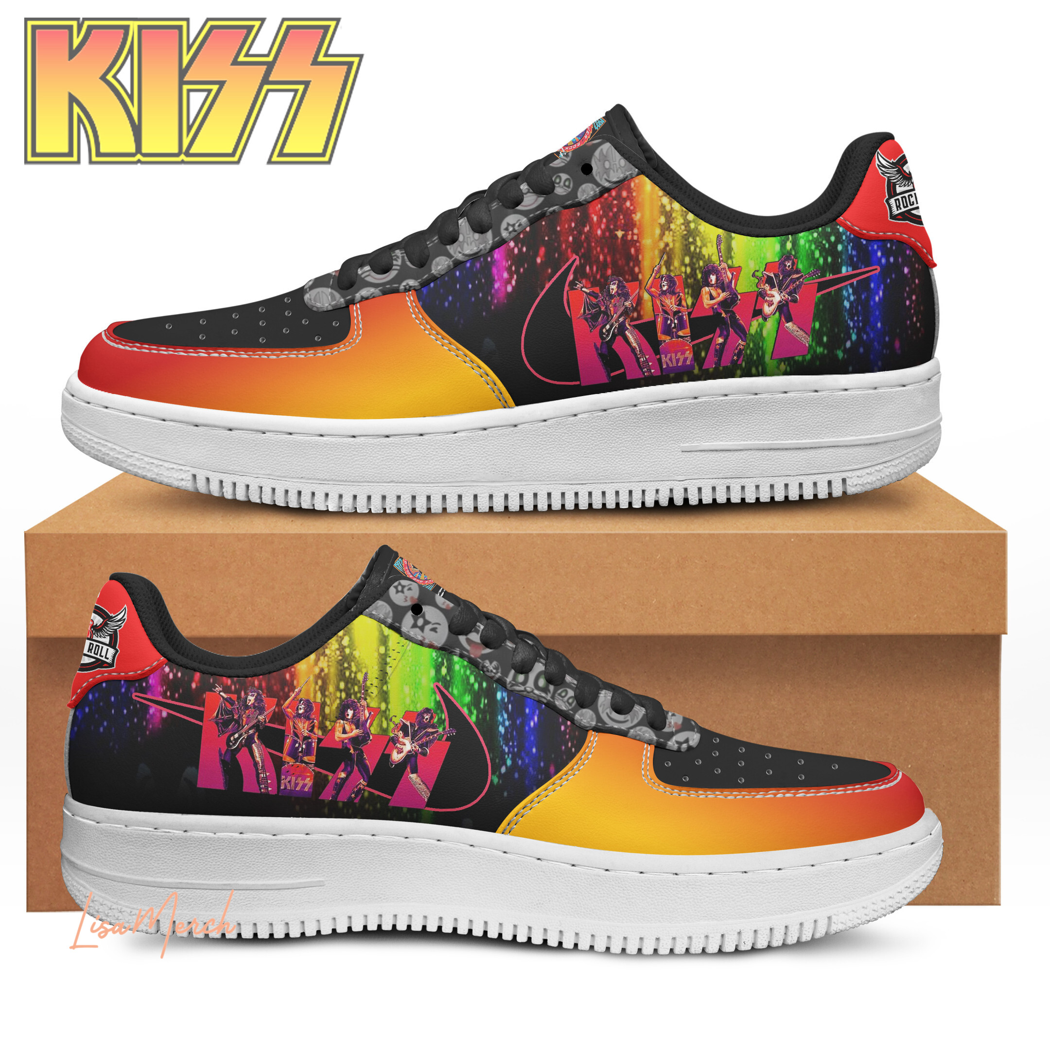 JWFancy Kiss Air Low-Top Sneakers Shoes For Men And Women