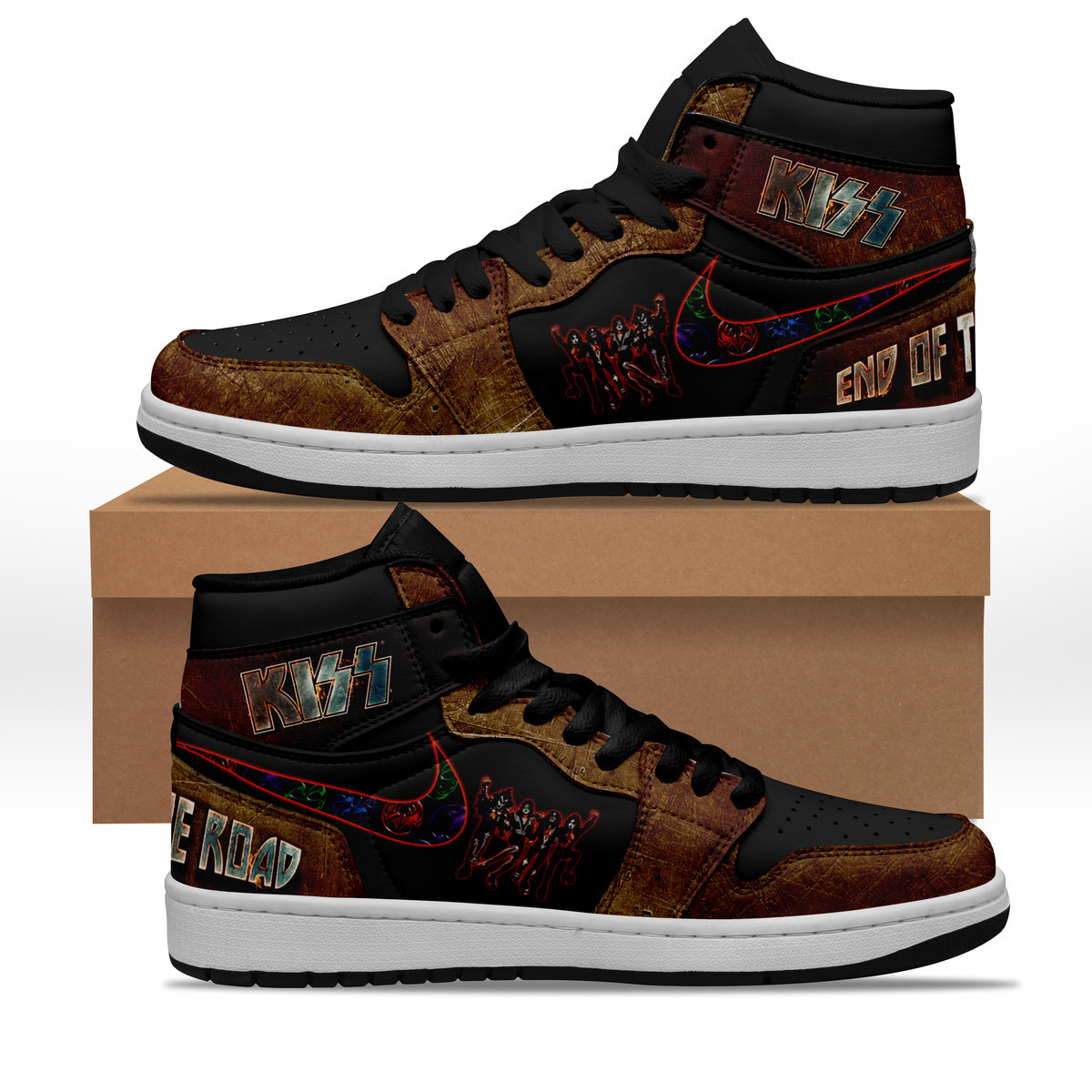 JWFancy Kiss AJ1 High Sneakers Shoes For Men And Women