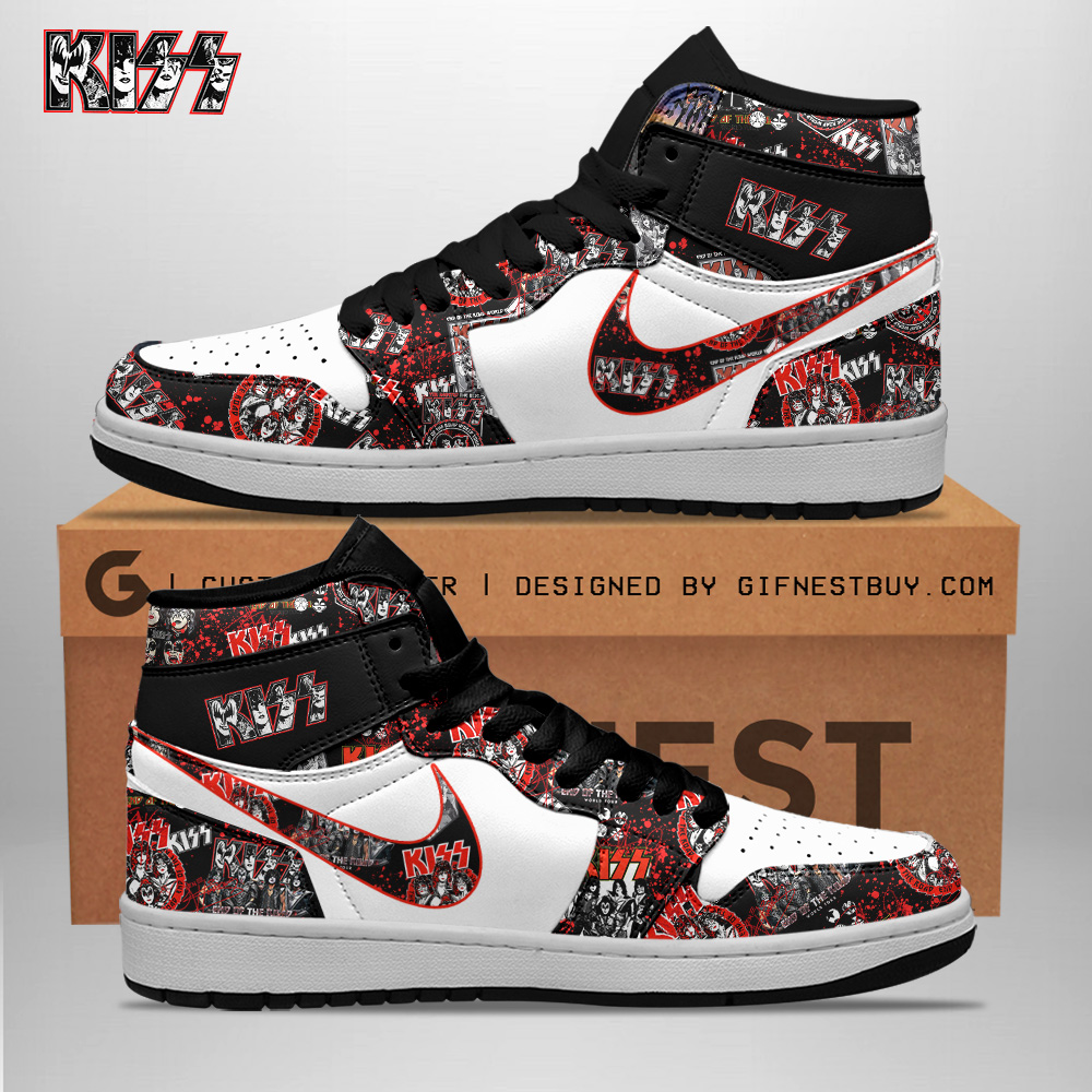 JWFancy Kiss AJ1 High Sneakers Shoes For Men And Women