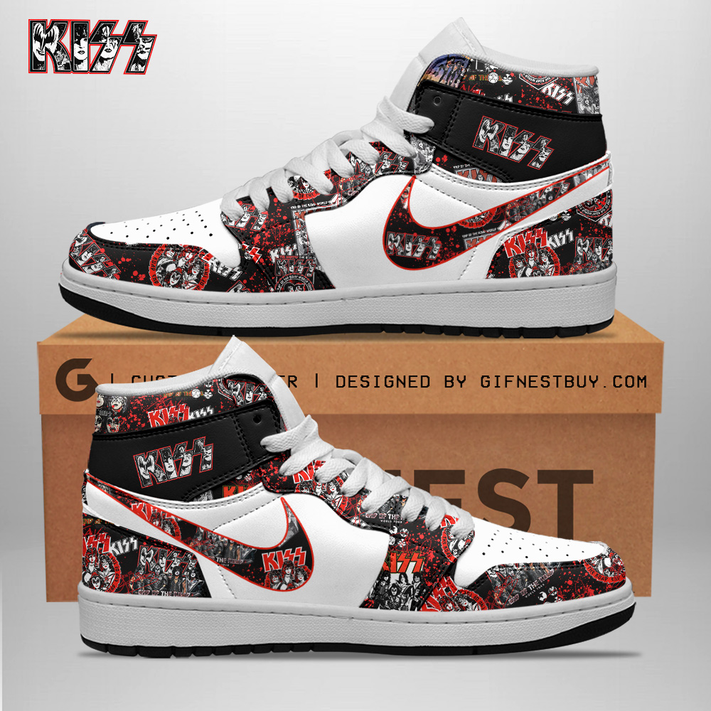 JWFancy Kiss AJ1 High Sneakers Shoes For Men And Women