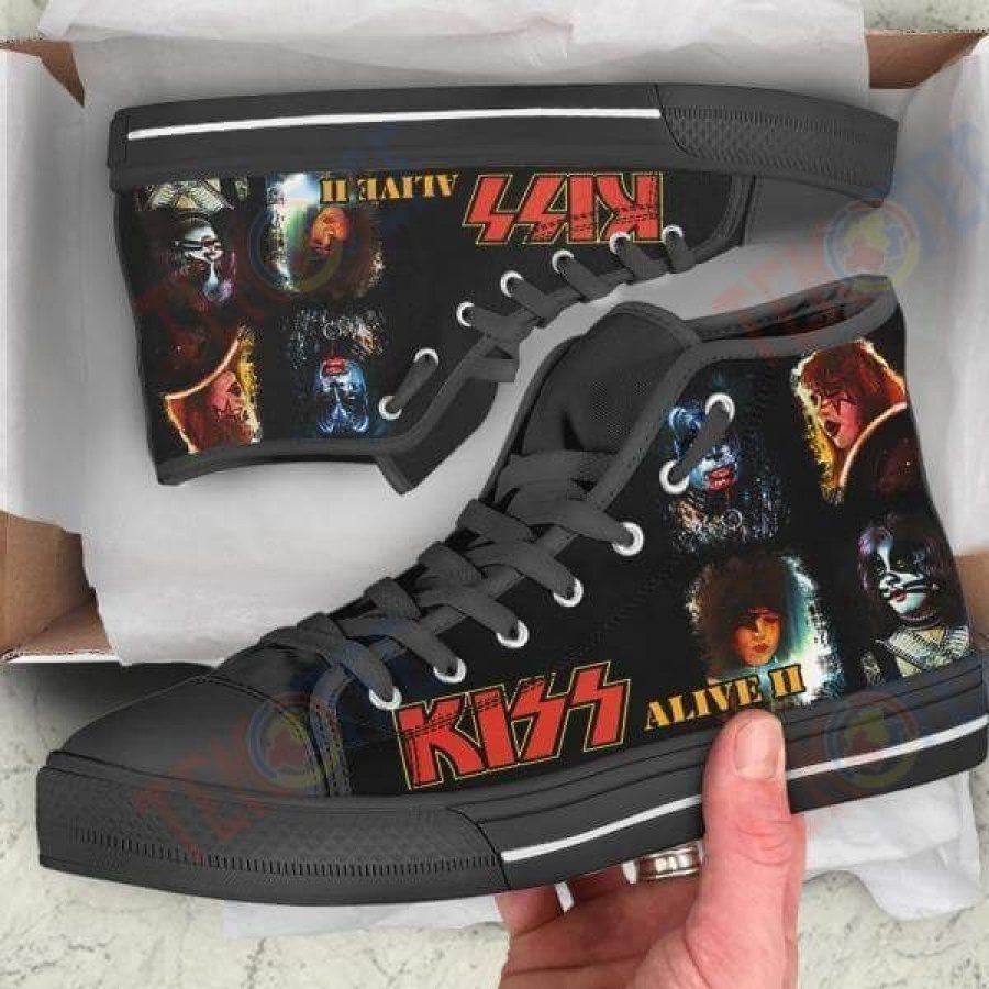 JWFancy Kiss Alive High Top Canvas Sneakers Shoes For Men And Women