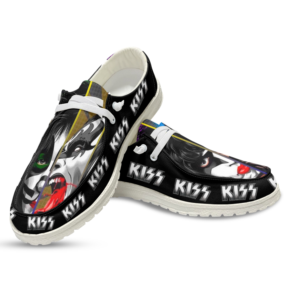 JWFancy Kiss Band Hey Dude Shoes Wally Men's Lace Up Loafers Comfortable For Men And Women
