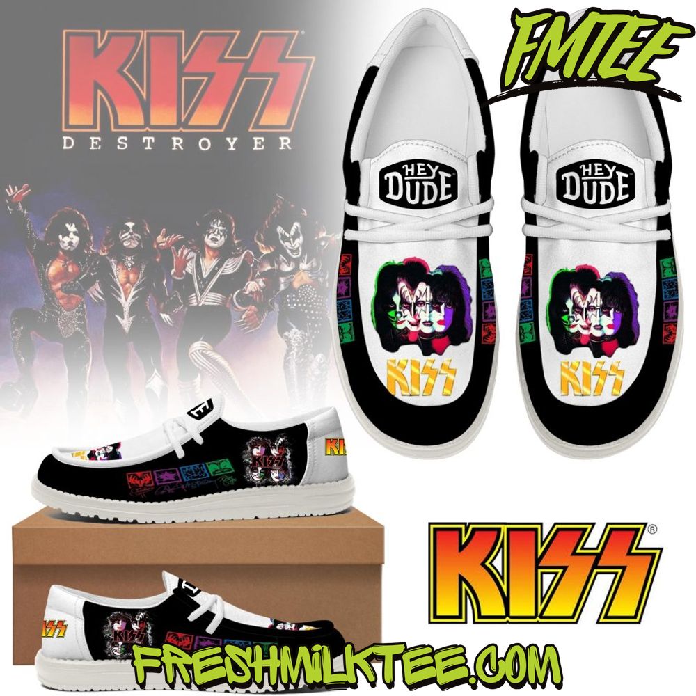 JWFancy Kiss Hey Dude Shoes Wally Men's Lace Up Loafers Comfortable For Men And Women