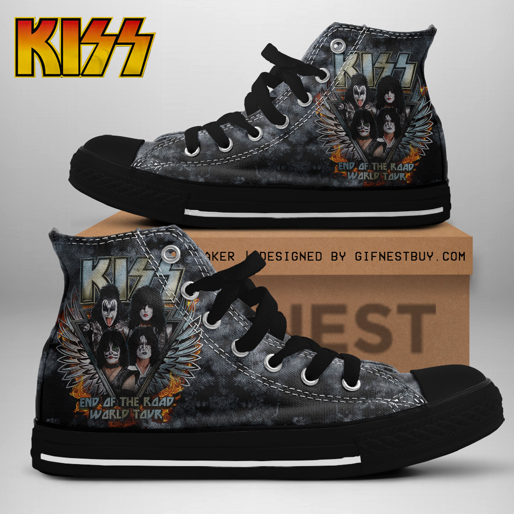 JWFancy Kiss High Top Canvas Sneakers Shoes For Men And Women