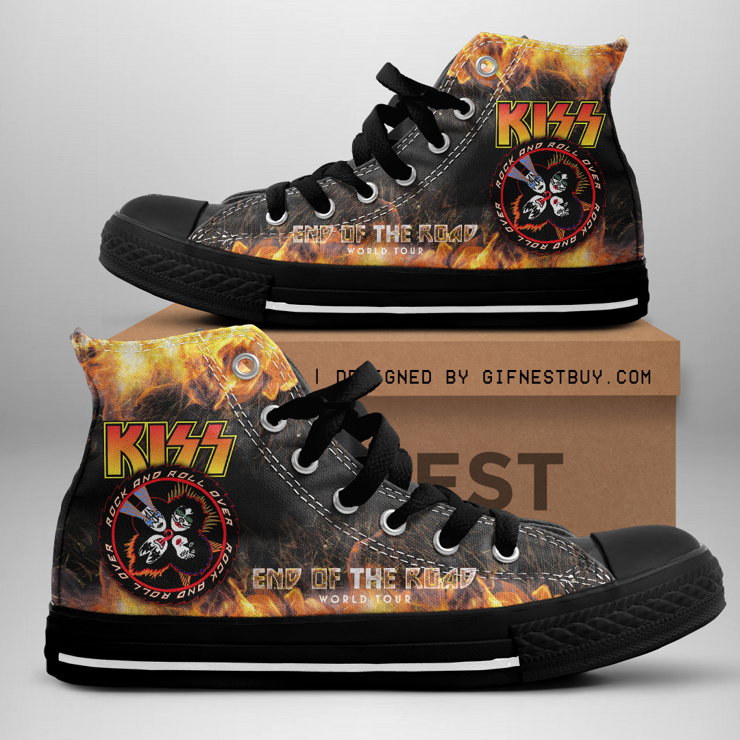 JWFancy Kiss High Top Canvas Sneakers Shoes For Men And Women