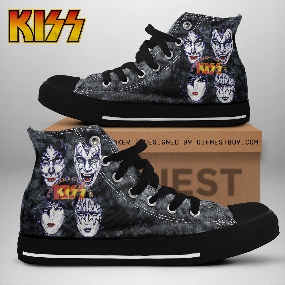 JWFancy Kiss High Top Canvas Sneakers Shoes For Men And Women