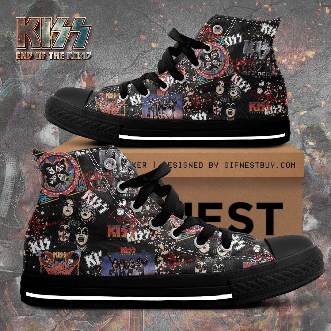 JWFancy Kiss High Top Canvas Sneakers Shoes For Men And Women