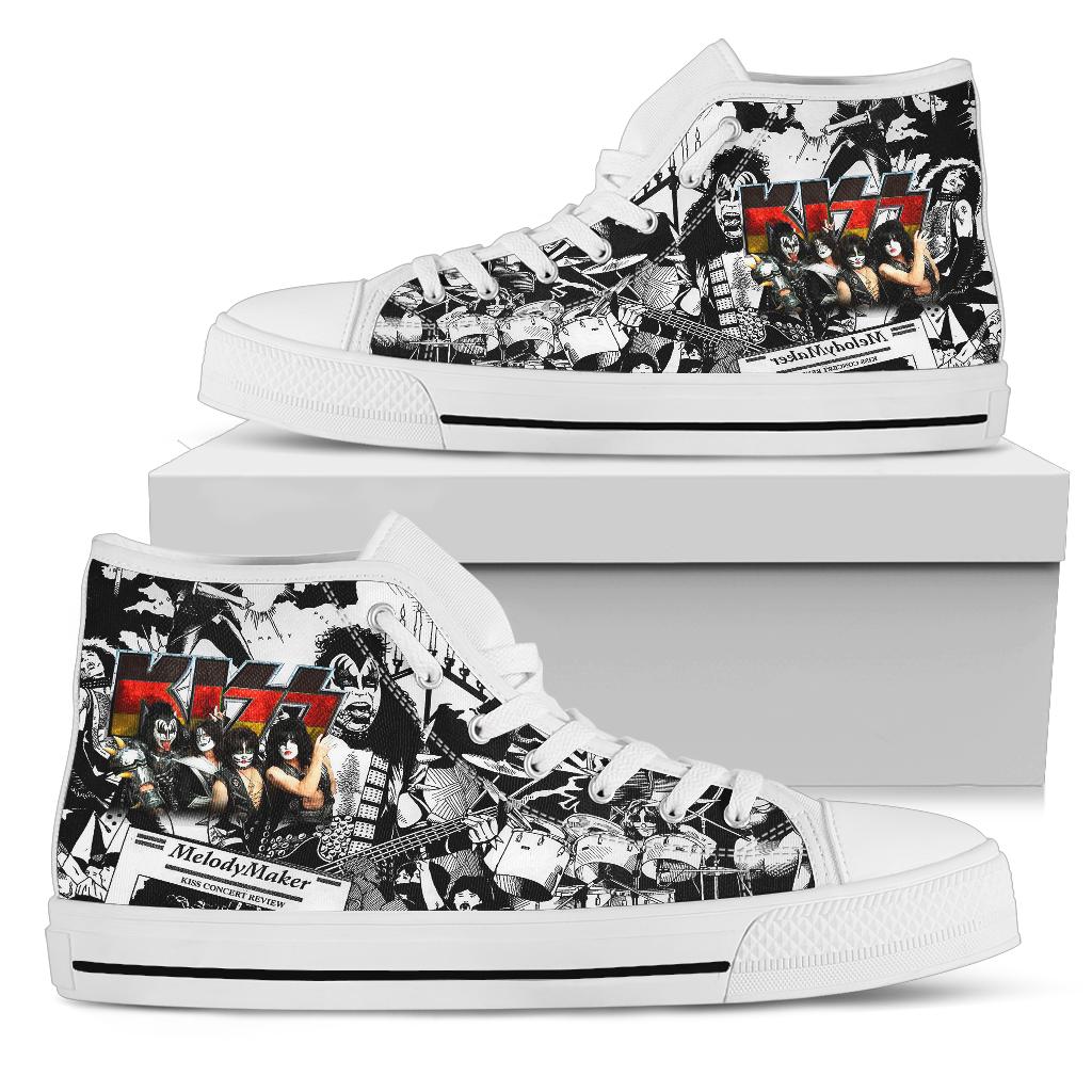 JWFancy Kiss High Top Canvas Sneakers Shoes For Men And Women