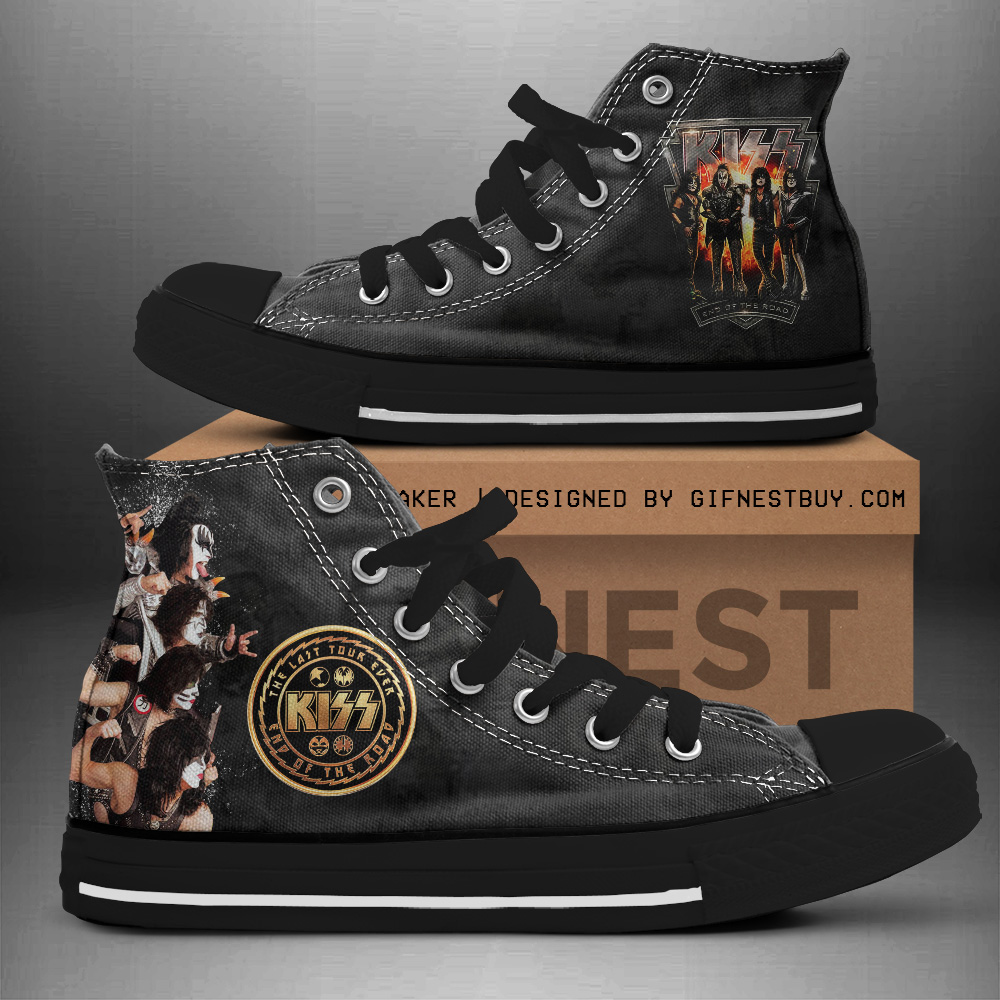 JWFancy Kiss High Top Canvas Sneakers Shoes For Men And Women