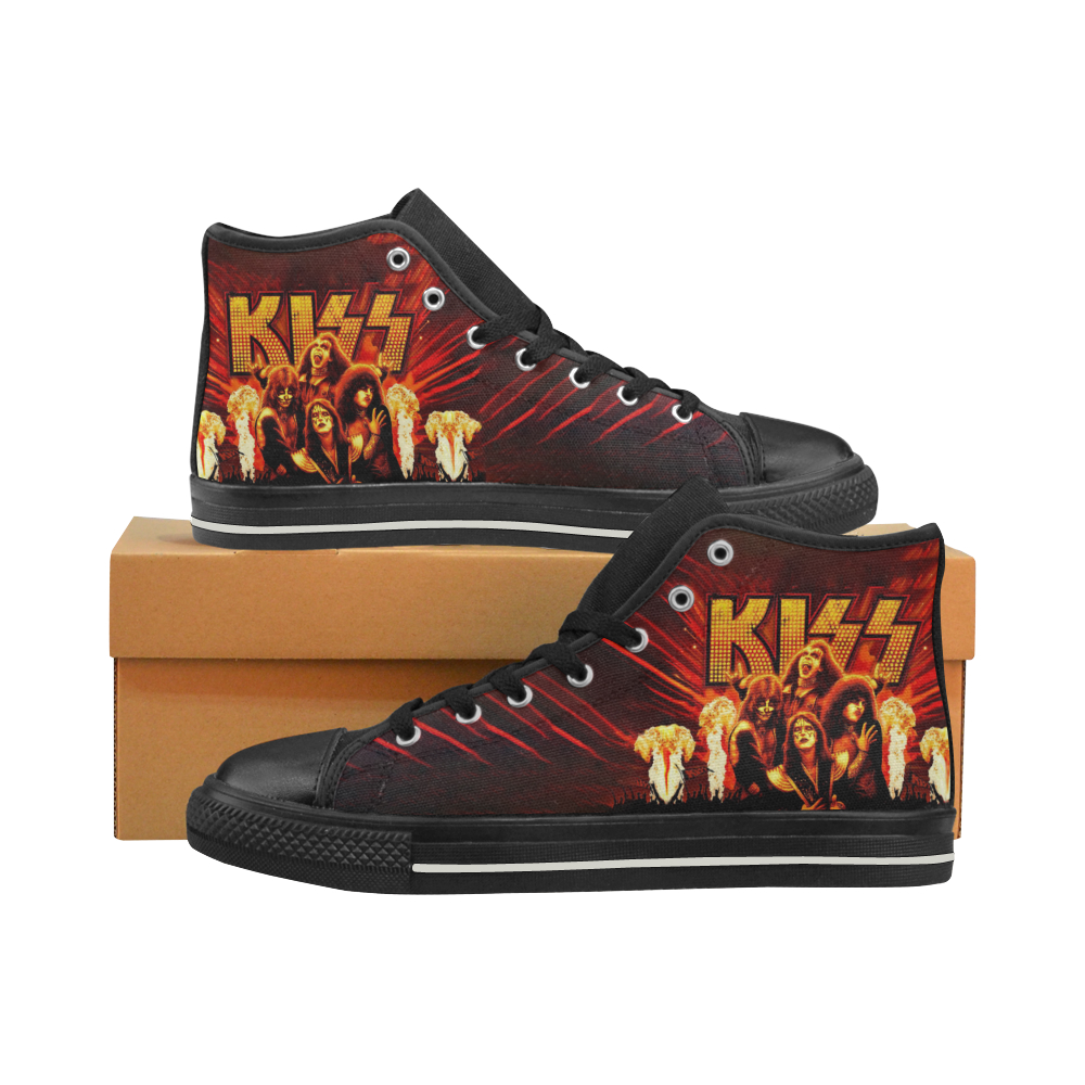 JWFancy Kiss High Top Canvas Sneakers Shoes For Men And Women