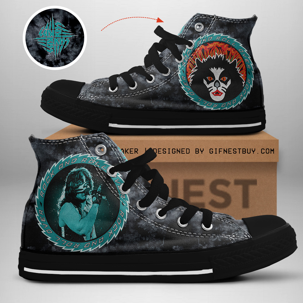 JWFancy Kiss High Top Canvas Sneakers Shoes For Men And Women
