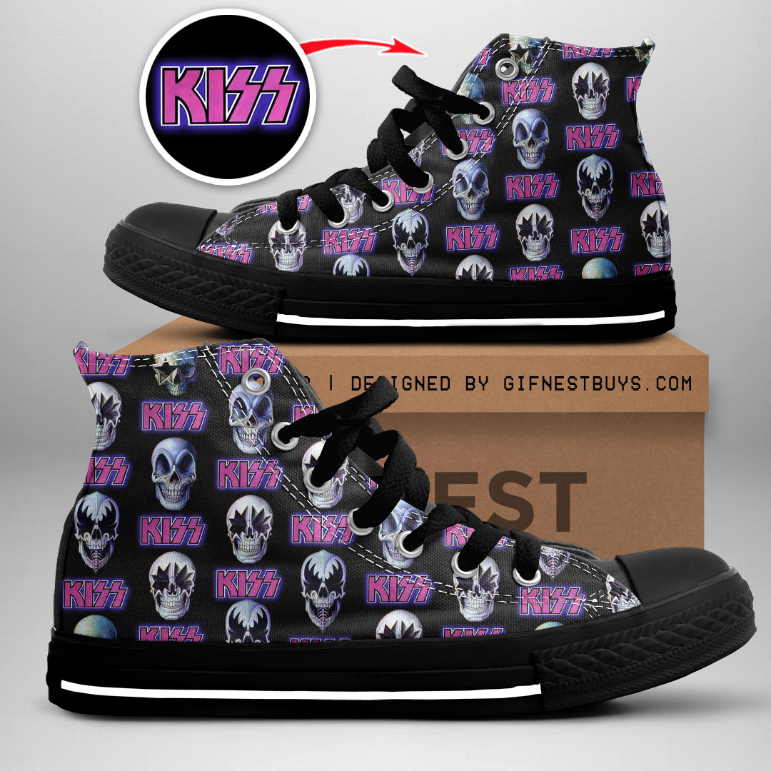 JWFancy Kiss High Top Canvas Sneakers Shoes For Men And Women