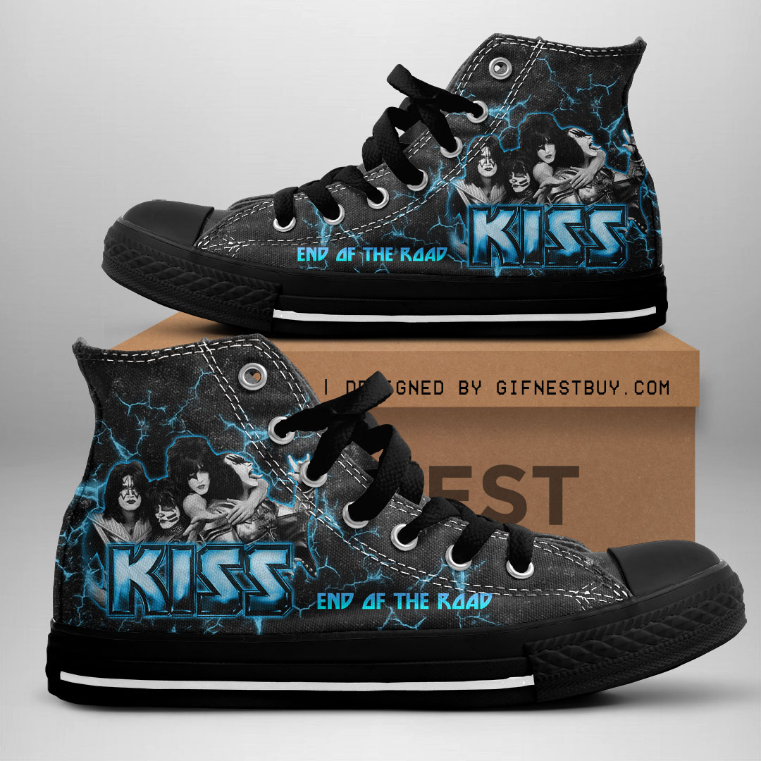 JWFancy Kiss High Top Canvas Sneakers Shoes For Men And Women