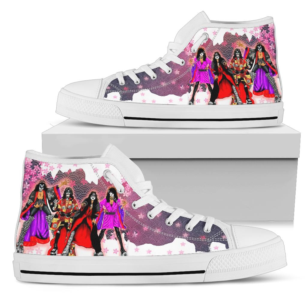 JWFancy Kiss High Top Canvas Sneakers Shoes For Men And Women
