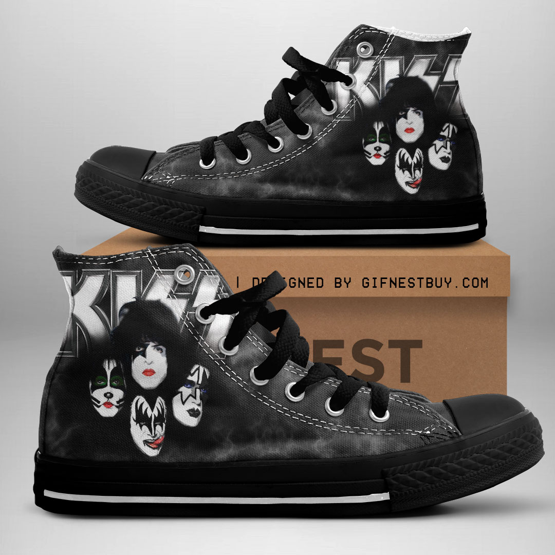 JWFancy Kiss High Top Canvas Sneakers Shoes For Men And Women