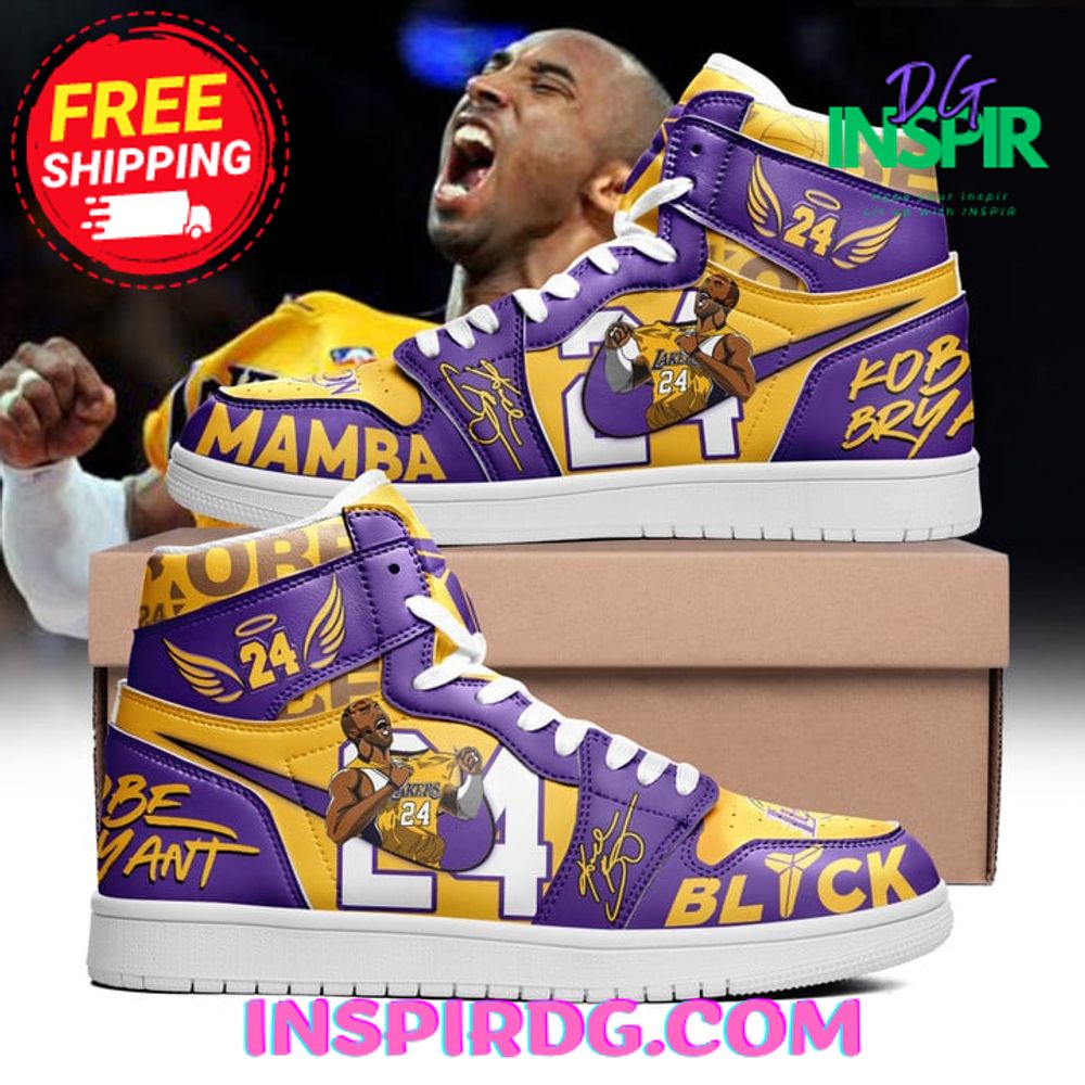 JWFancy Kobe Bryant Blick Mamba High AJ1 High Sneakers Shoes For Men And Women